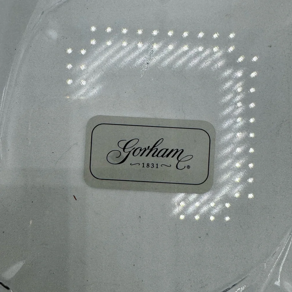 Vintage Gorham Crystal Etched Tulip Bouquet Tray/Platter 13”
